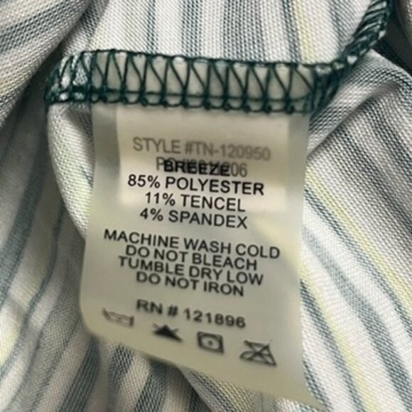 Title Nine Frances Aqueduct Green Striped Dress Small - Picture 5 of 6